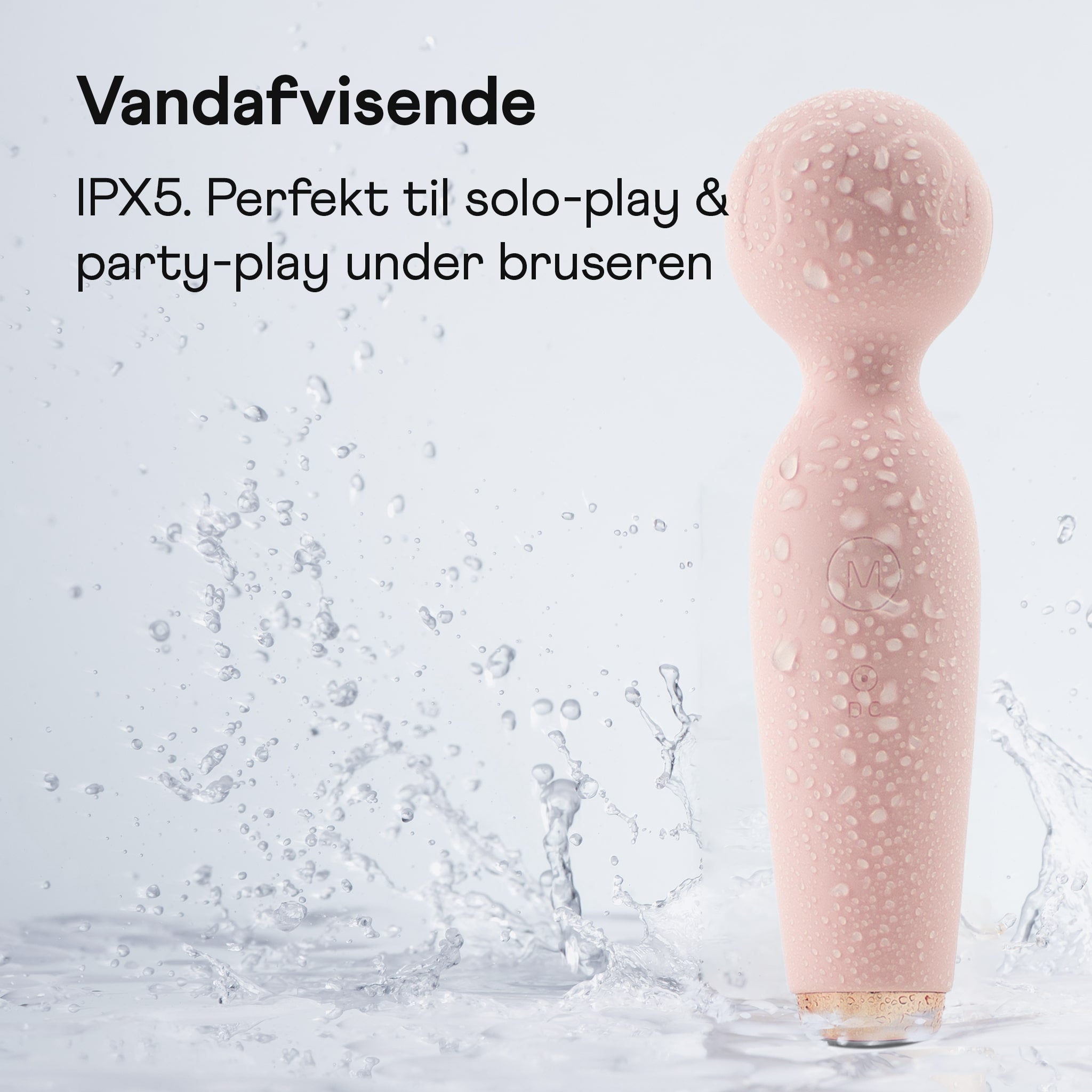 Amina pink genopladelig mini wand vibrator